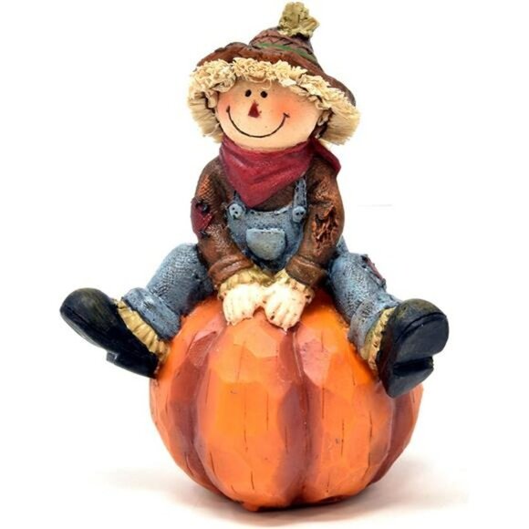 Gift Boutique Harvest Scarecrows Table Decor Figurines with Pumpkins - 3 - Picture 3 of 4